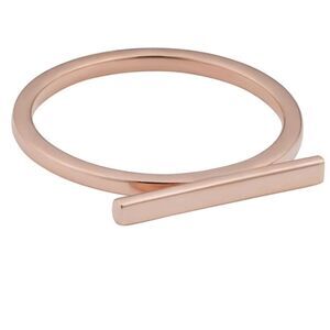 Rose Gold Bar Ring and Earrings